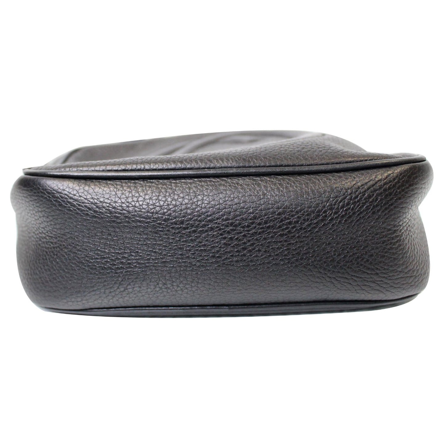 GUCCI Soho Disco Pebbled Leather Small Crossbody Bag Black 308364