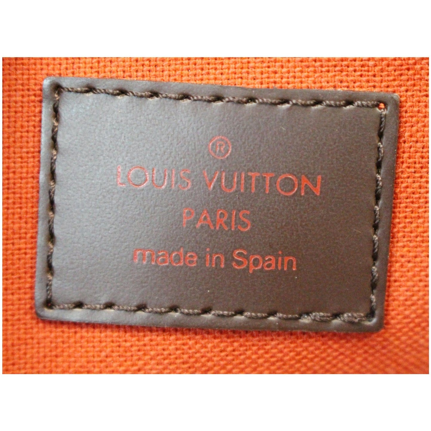 LOUIS VUITTON Ribera MM Damier Ebene Satchel Bag Brown