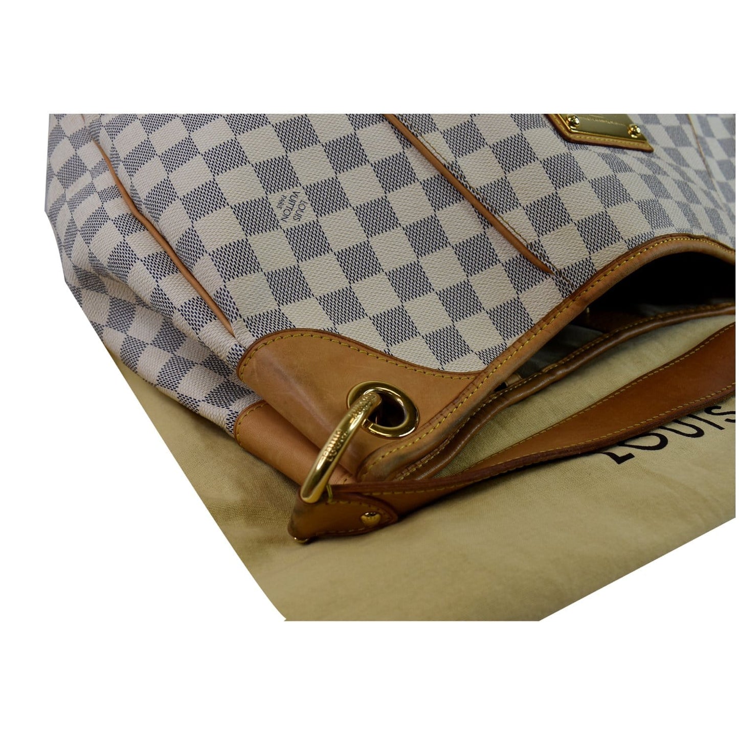 LOUIS VUITTON Galliera GM Damier Azur Shoulder Bag White
