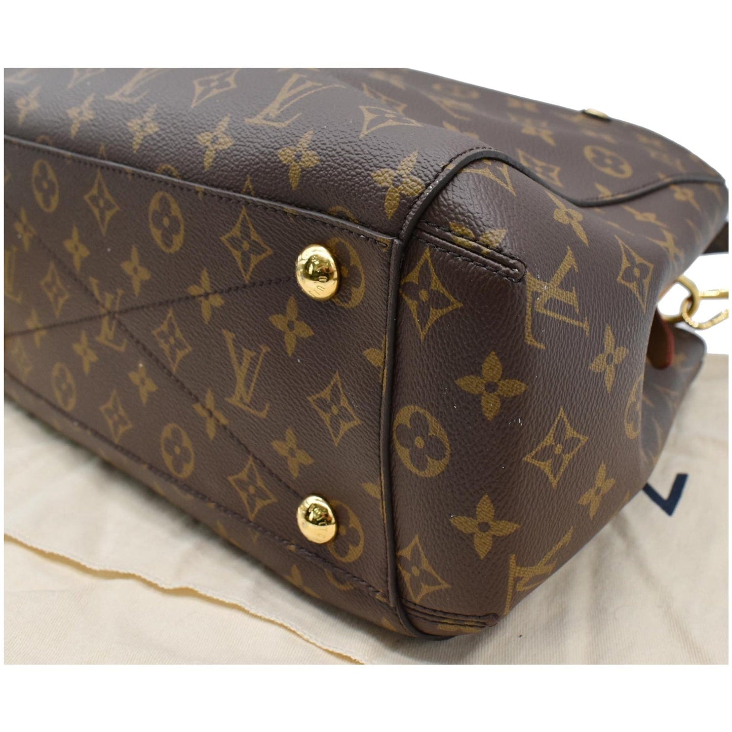 LOUIS VUITTON Montaigne MM Monogram Canvas Shoulder Bag Brown