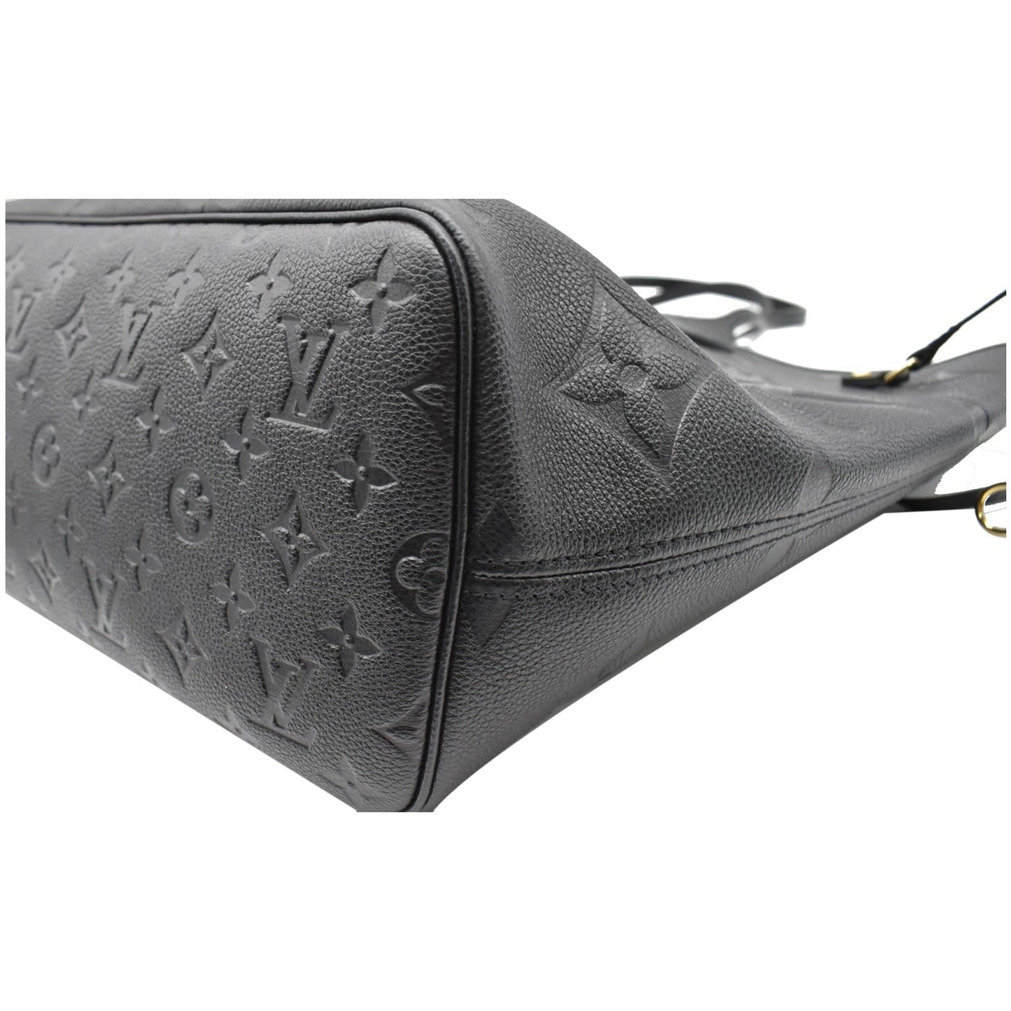 LOUIS VUITTON Neverfull MM Monogram Empreinte Tote Bag Black