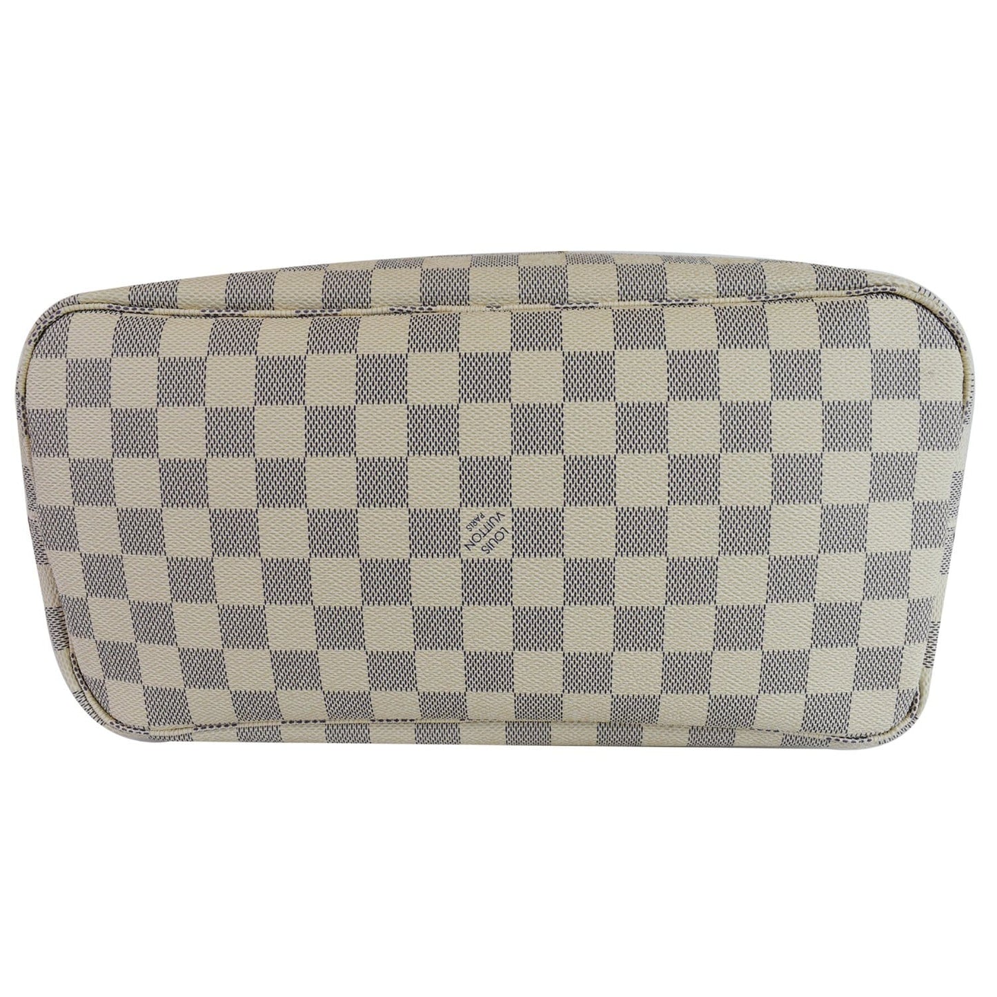 LOUIS VUITTON  Neverfull MM Damier Azur Tote Shoulder Bag White