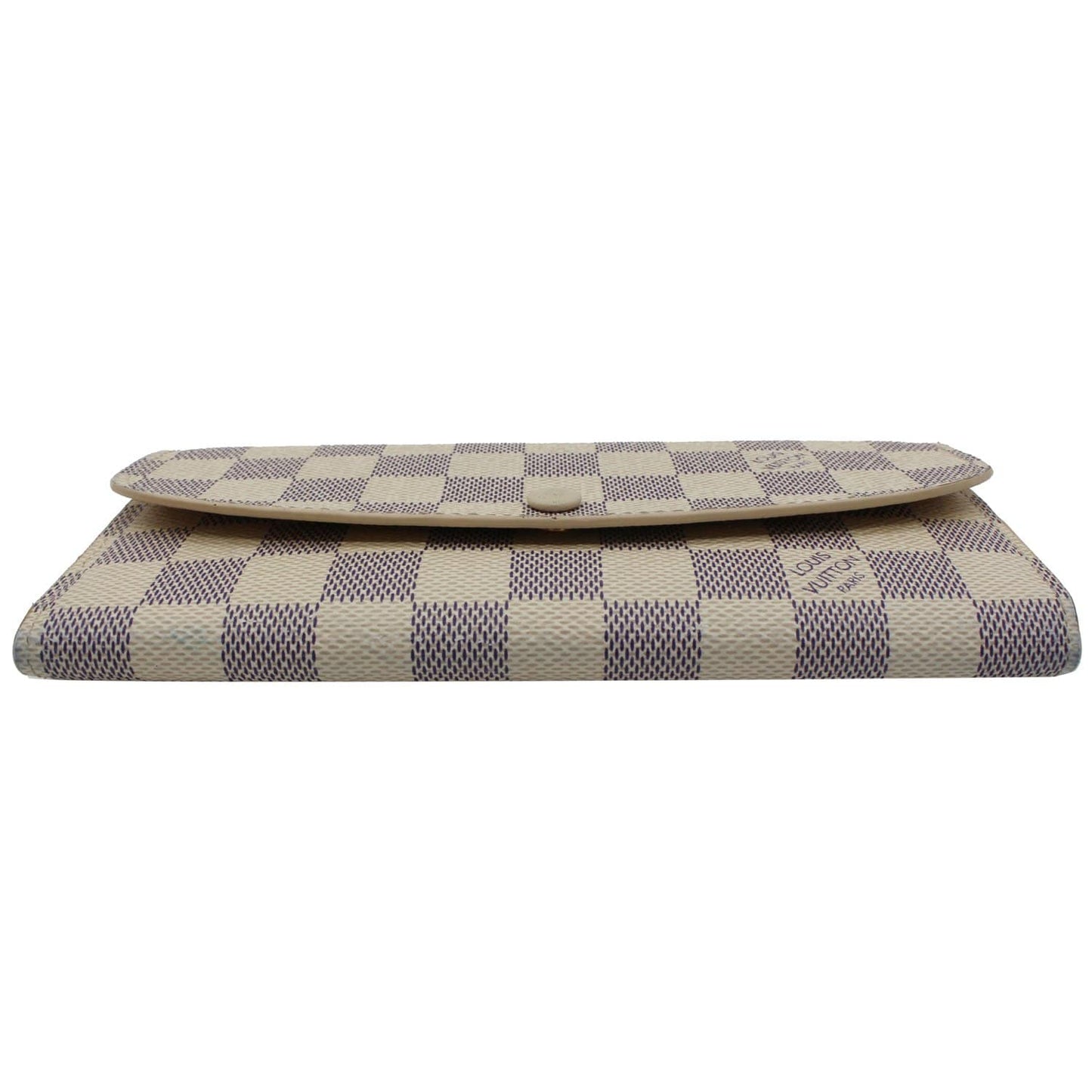 LOUIS VUITTON Emilie Damier Azur Wallet White