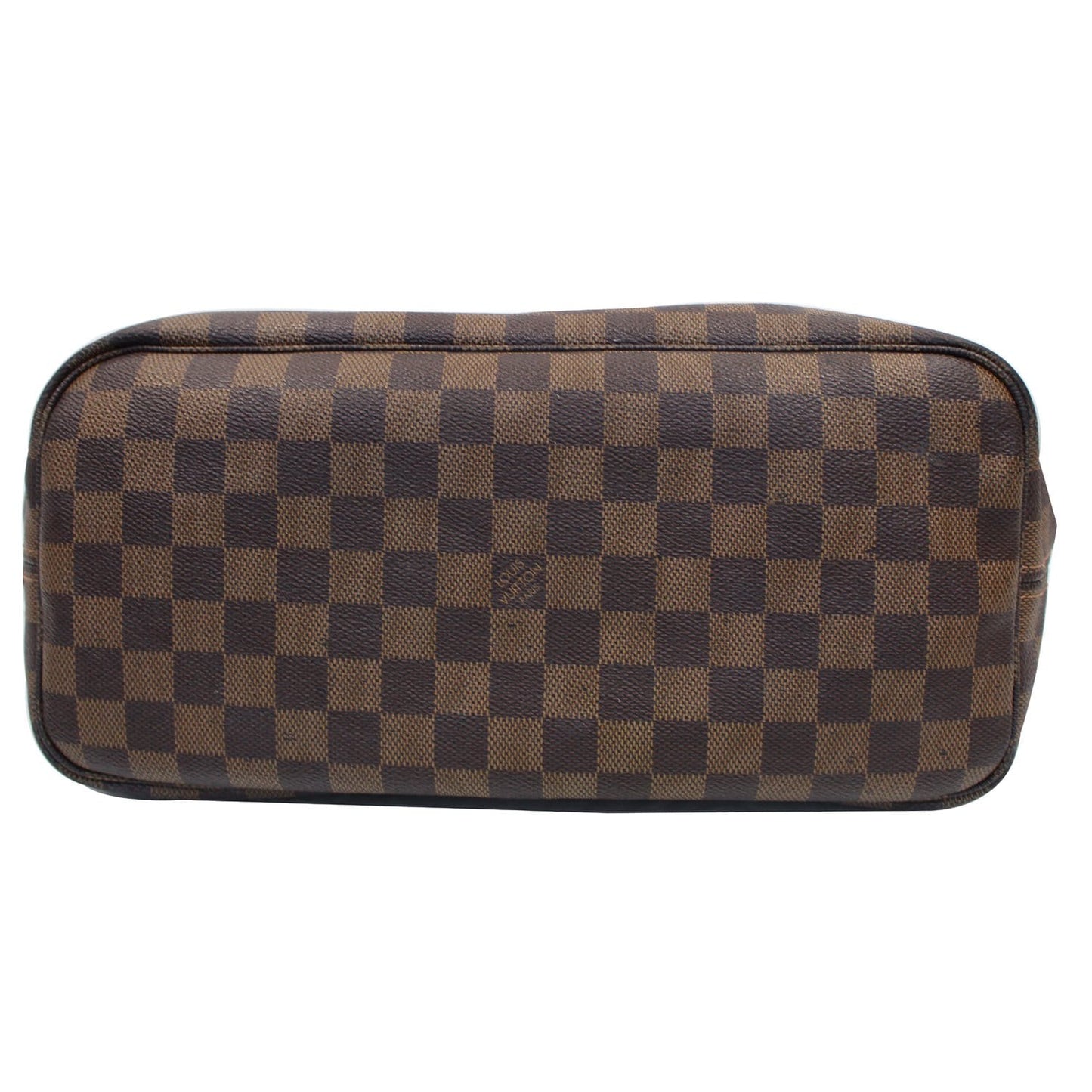 LOUIS VUITTON Neverfull MM Damier Ebene Tote Shoulder Bag Brown
