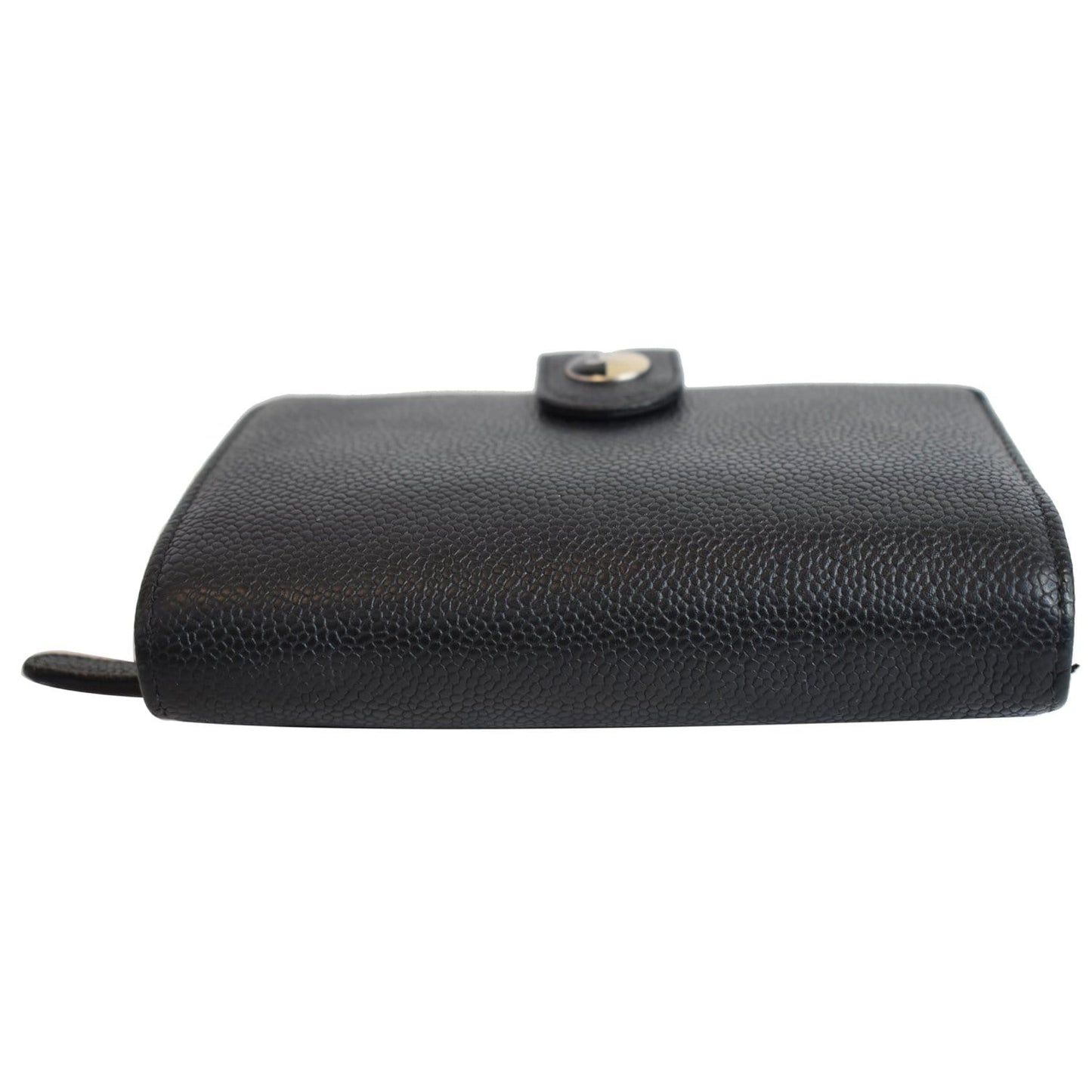 CHANEL Bifold Caviar Leather Wallet Black