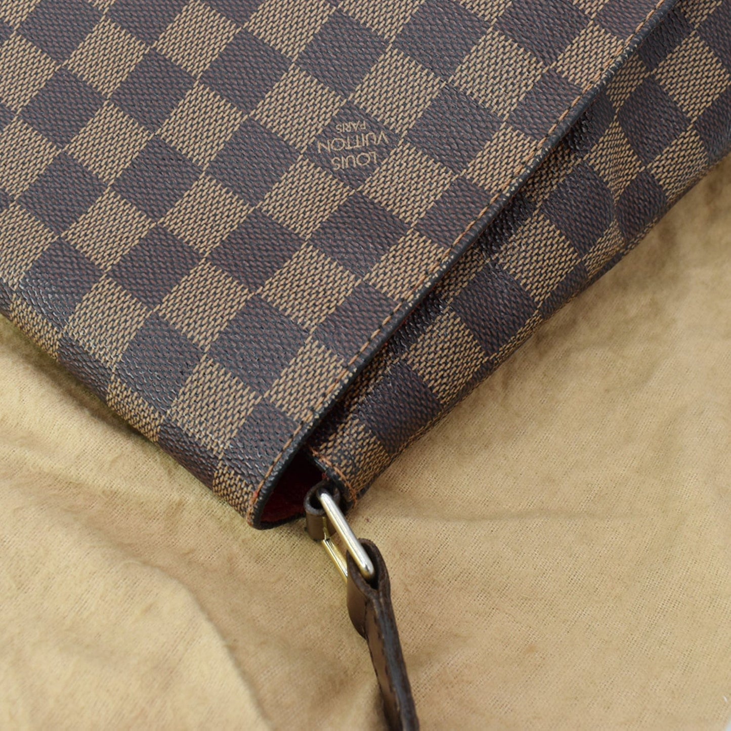 LOUIS VUITTON Musette Salsa GM Damier Ebene Crossbody Bag Brown
