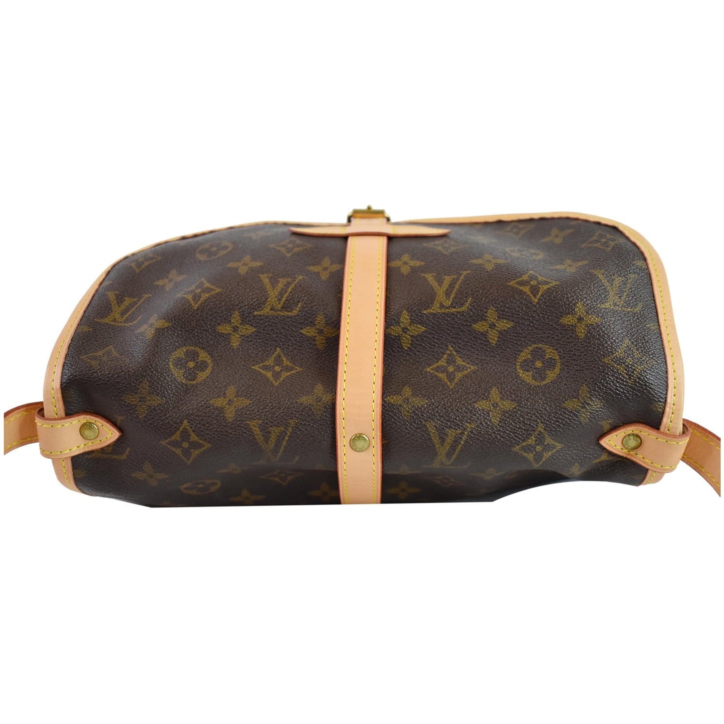 LOUIS VUITTON Saumur 30 Monogram Canvas Shoulder Bag Brown