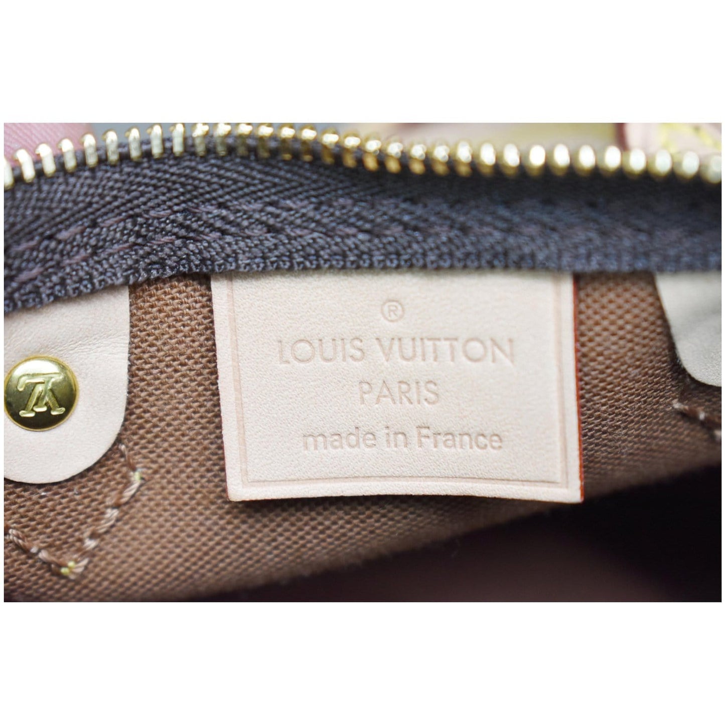 LOUIS VUITTON Nano Speedy Monogram Canvas Crossbody Bag Brown