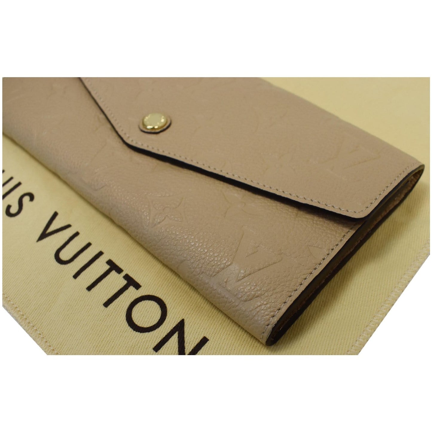 LOUIS VUITTON Curieuse Monogram Empreinte Leather Wallet Bronze