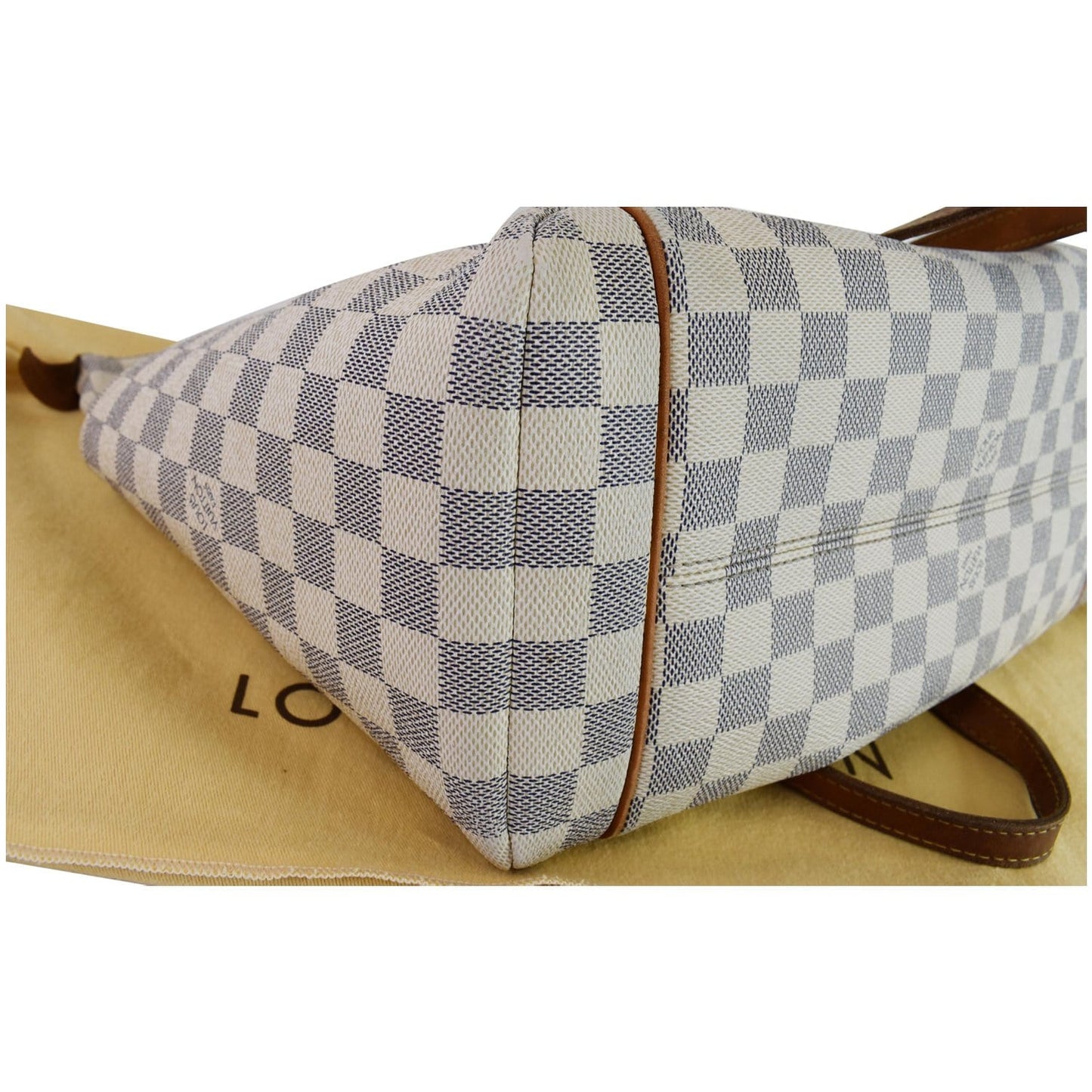 LOUIS VUITTON Totally MM Damier Azur Shoulder Bag White