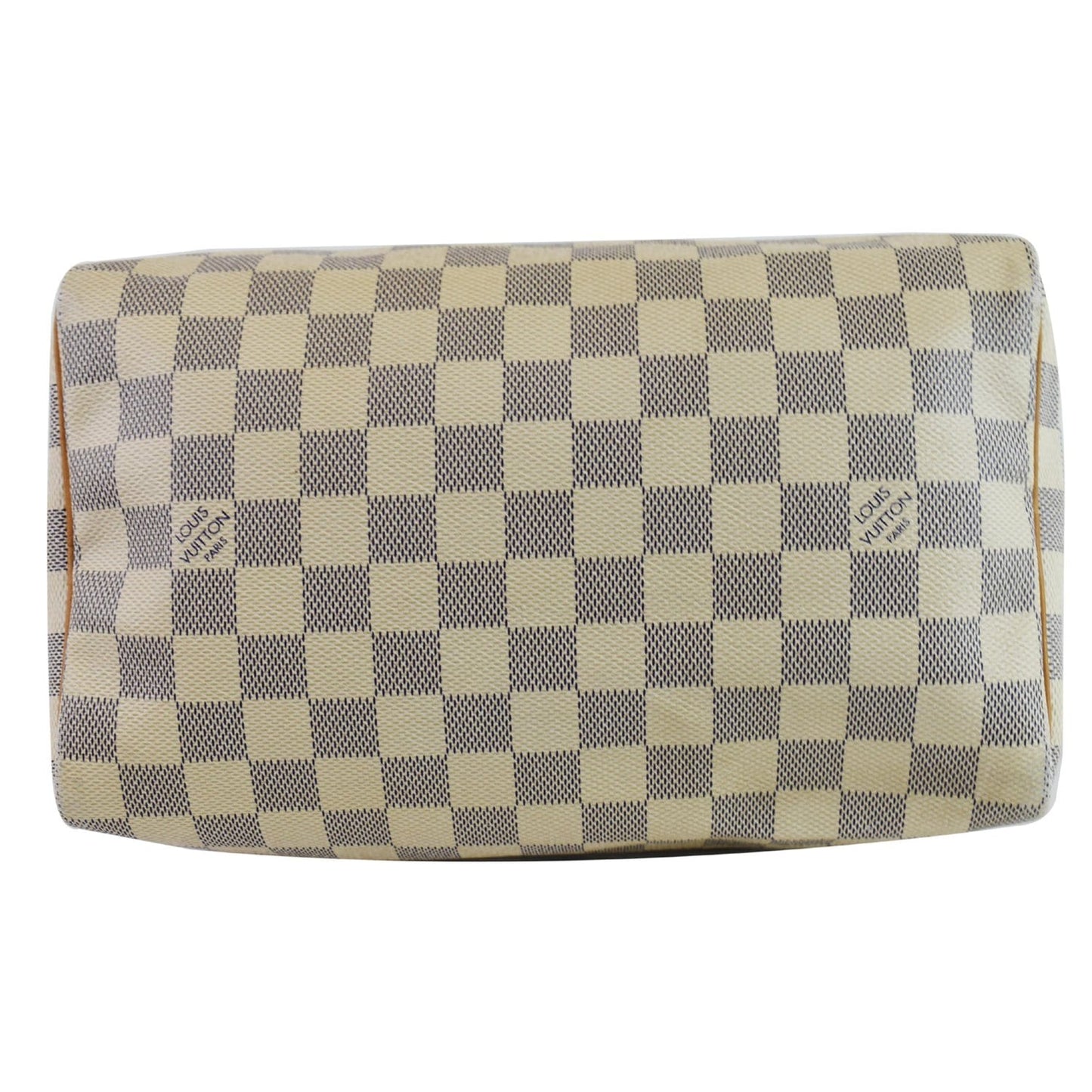 LOUIS VUITTON Speedy 25 Damier Azur Satchel Bag White