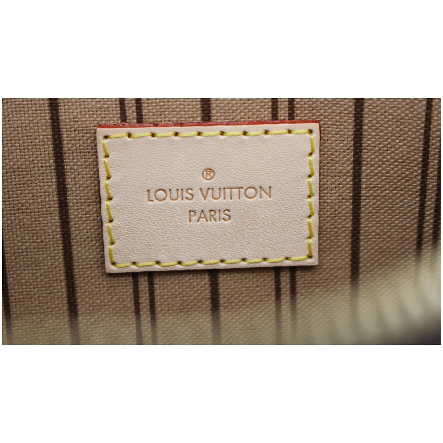 LOUIS VUITTON  Neverfull GM Monogram Canvas Pochette Wristlet Pouch Brown