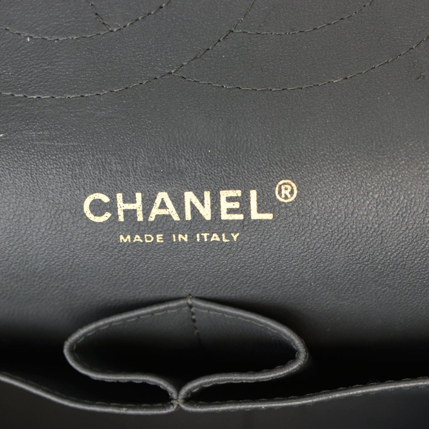 CHANEL Classic Jumbo Double Flap Lambskin Leather Shoulder Bag Grey