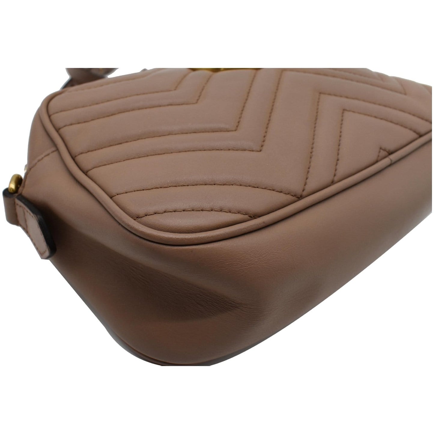GUCCI GG Marmont Small Matelasse Leather Crossbody Bag Brown 447632 - 15% OFF