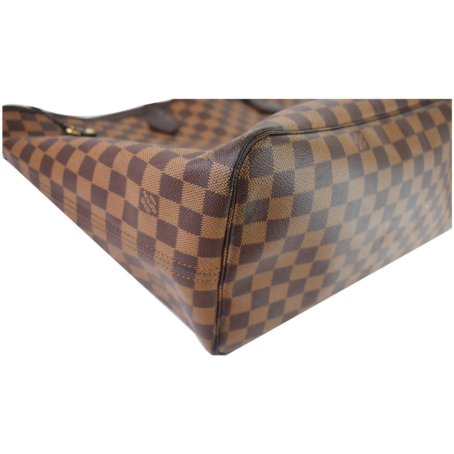 LOUIS VUITTON Neverfull GM Damier Ebene Tote Shoulder Bag Brown