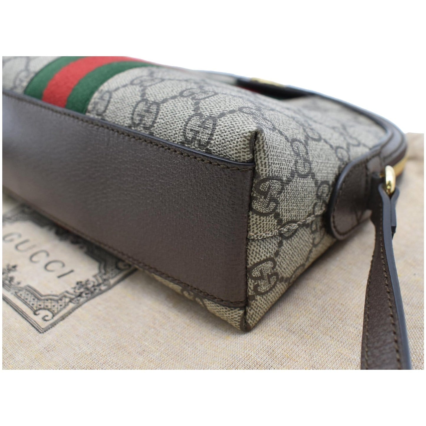 GUCCI Ophidia Small GG Supreme Canvas Shoulder Bag Beige 499621