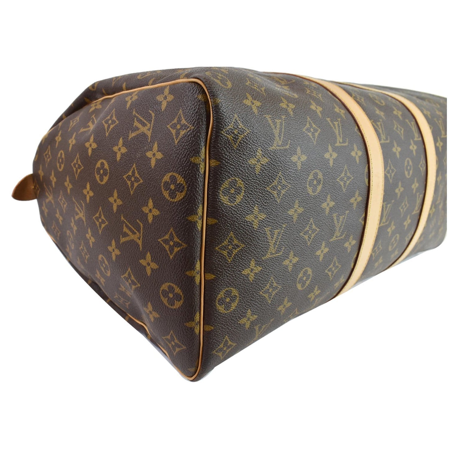 LOUIS VUITTON Keepall 50 Monogram Canvas Travel Bag Brown
