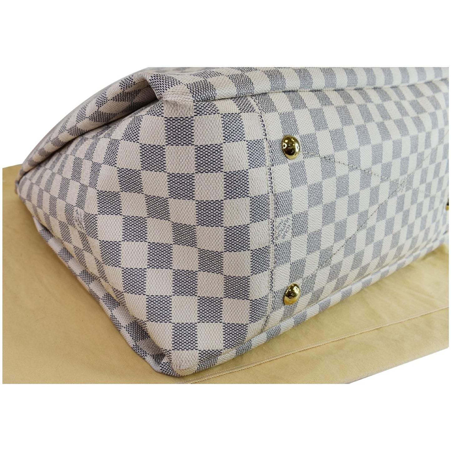 LOUIS VUITTON Artsy GM Damier Azur Shoulder Bag White