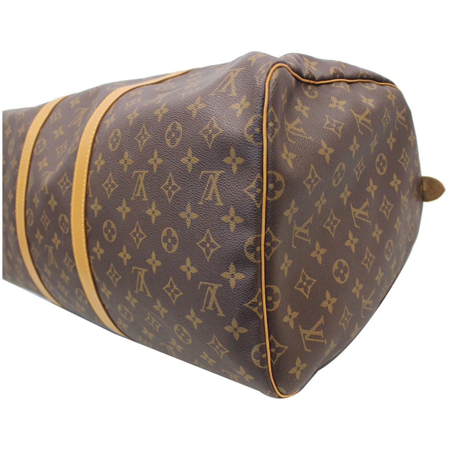 LOUIS VUITTON Keepall 55 Monogram Canvas Travel Bag Brown