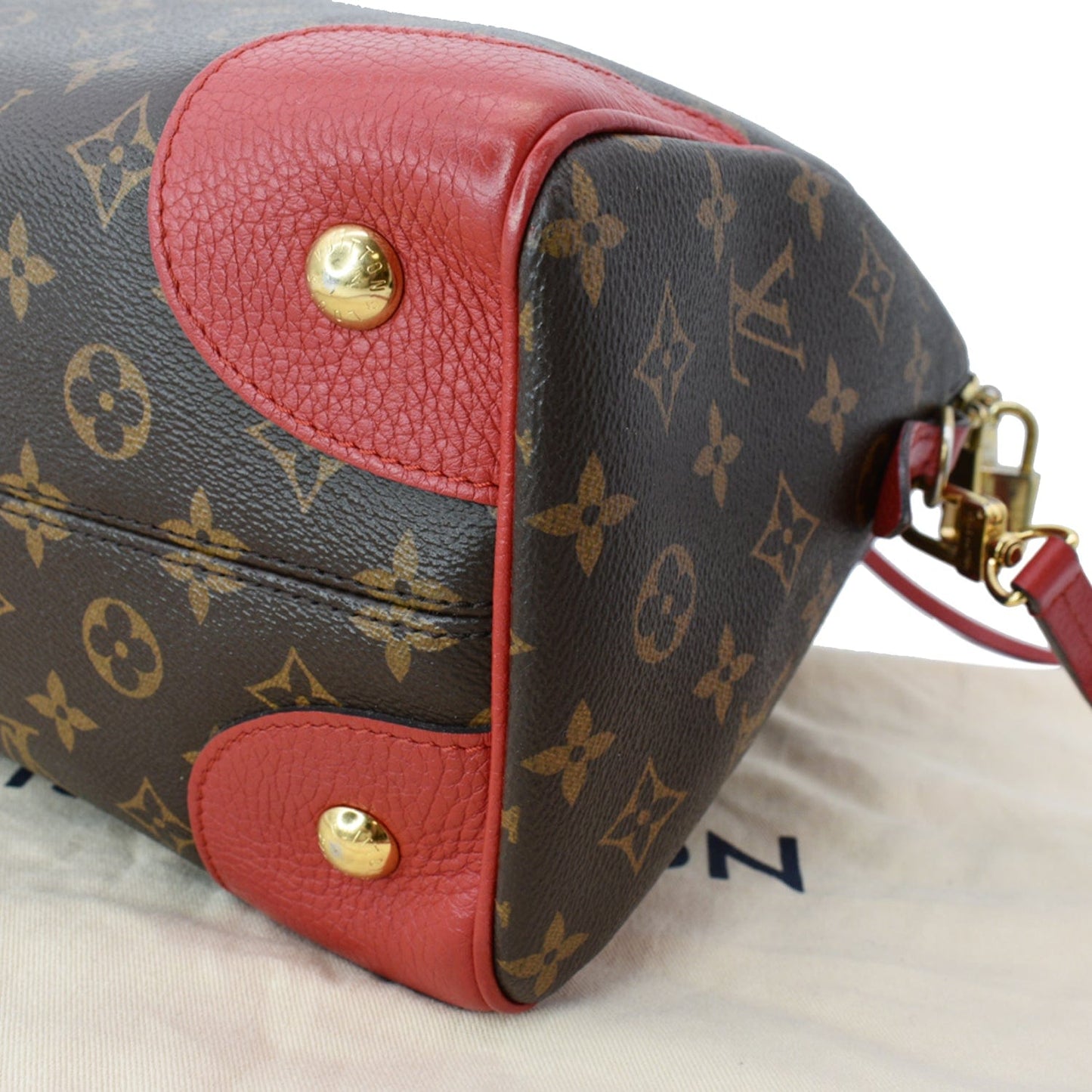 LOUIS VUITTON Retiro NM Monogram Canvas 2Way Shoulder Bag Red