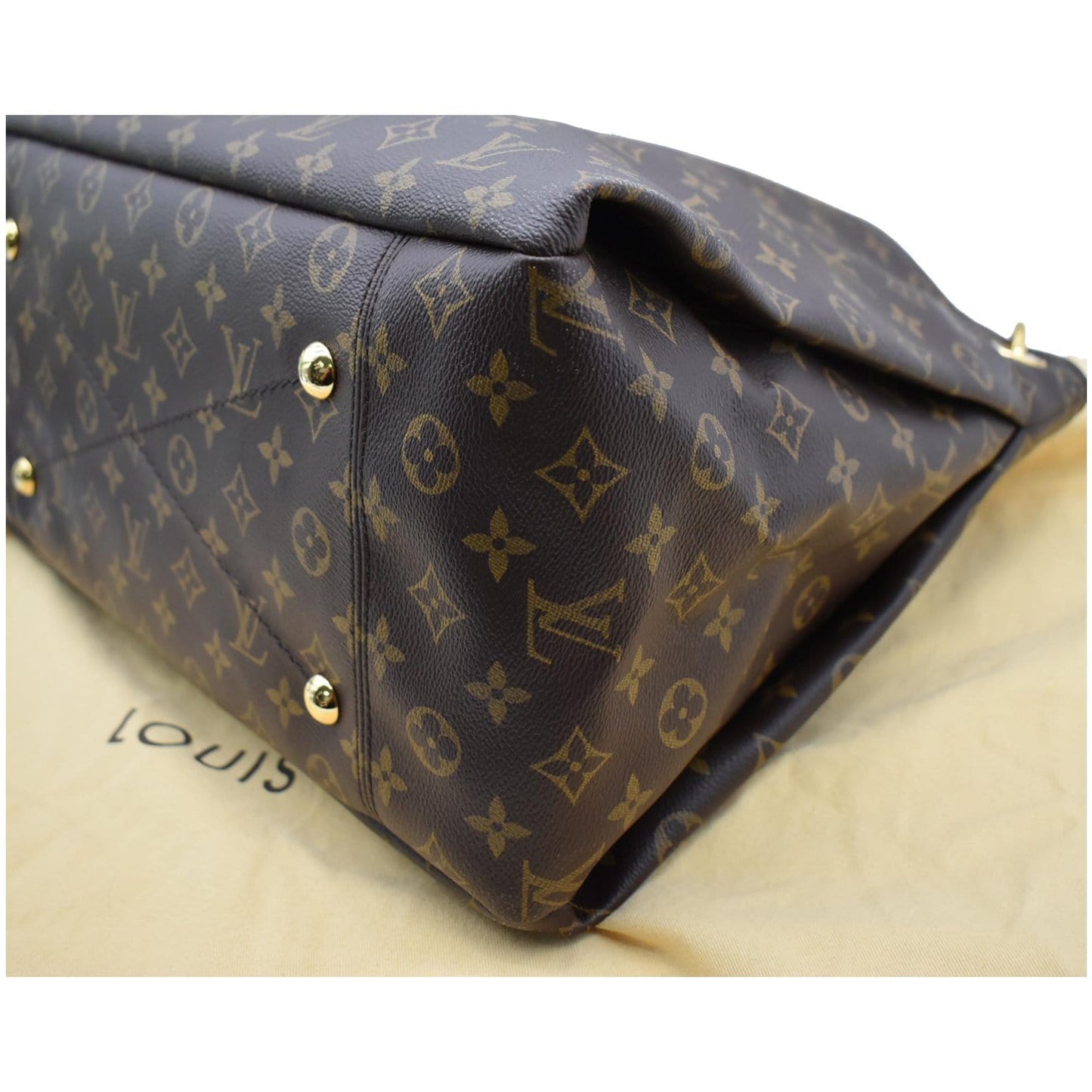 LOUIS VUITTON Artsy MM Monogram Canvas Shoulder Bag Brown