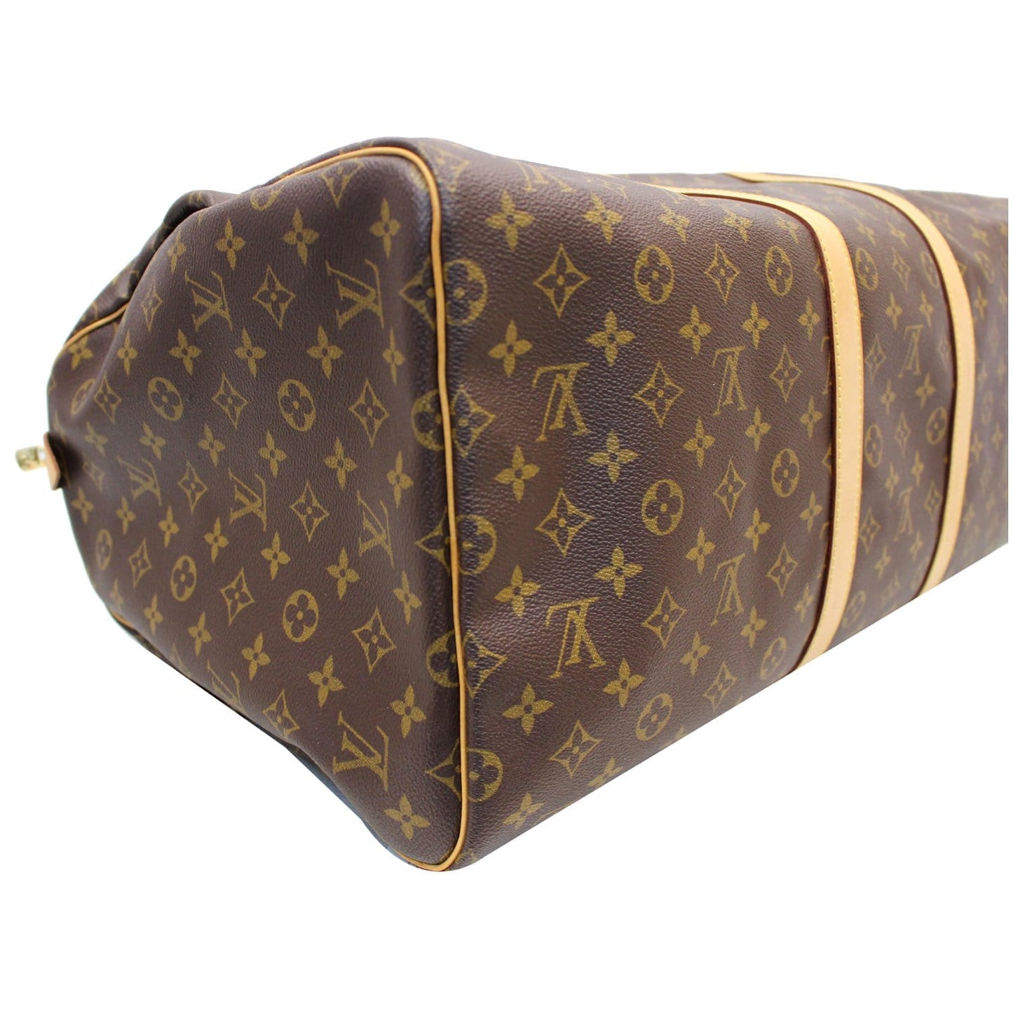 LOUIS VUITTON Keepall 55 Monogram Canvas Travel Bag Brown