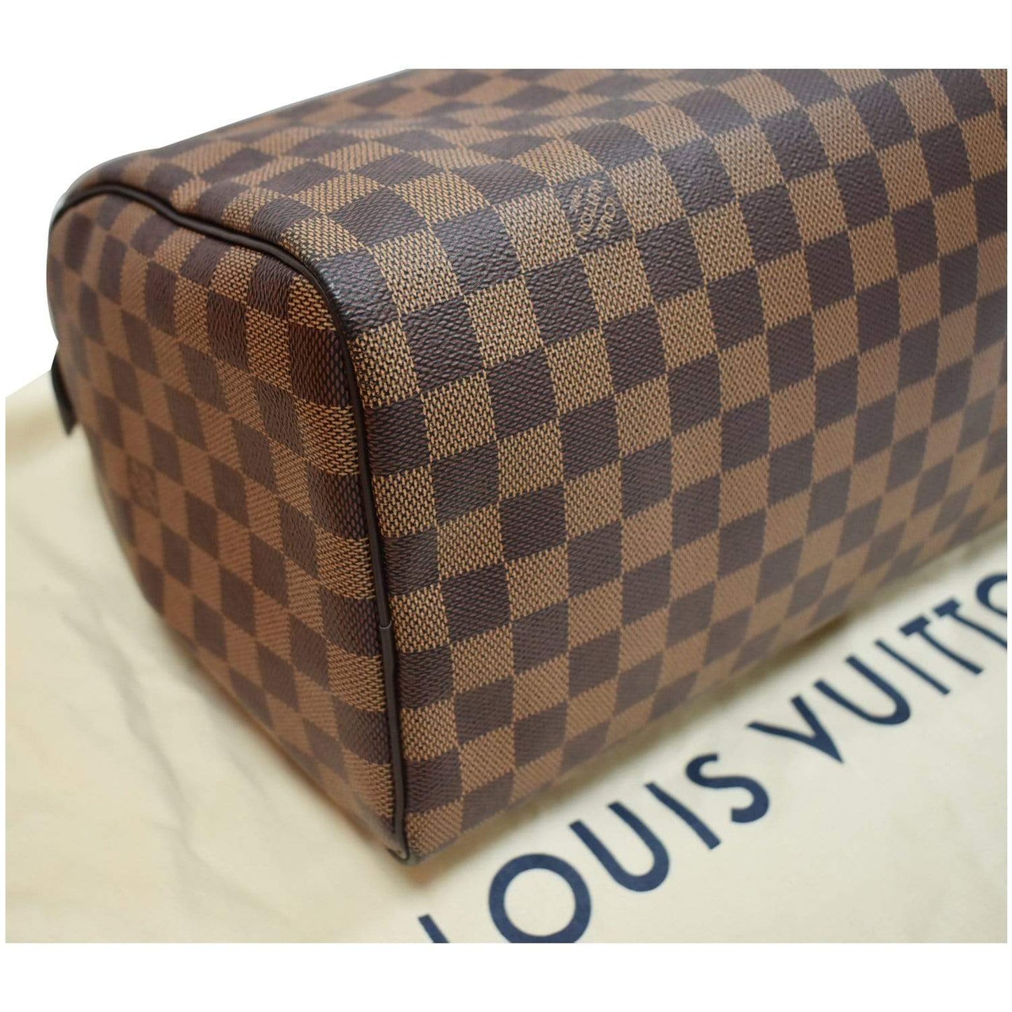 LOUIS VUITTON Speedy 30 Damier Ebene Shoulder Bag Brown