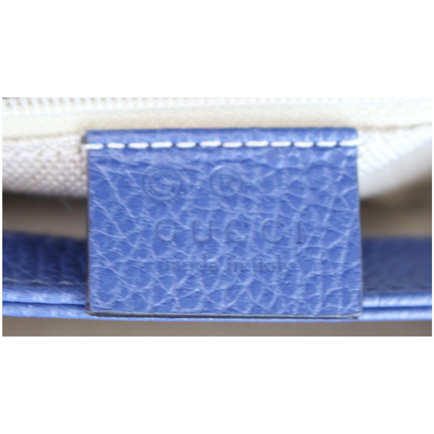 GUCCI GG Interlocking Leather Chain Shoulder Bag Blue 510302