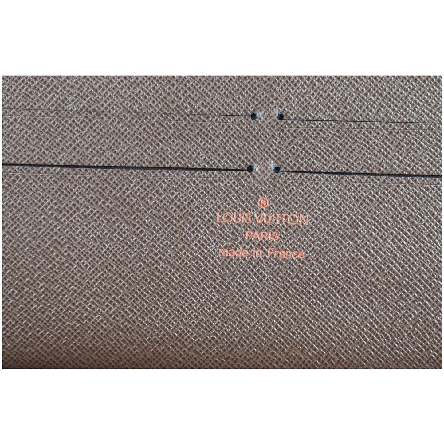 LOUIS VUITTON Zippy Organizer Damier Ebene Wallet Brown