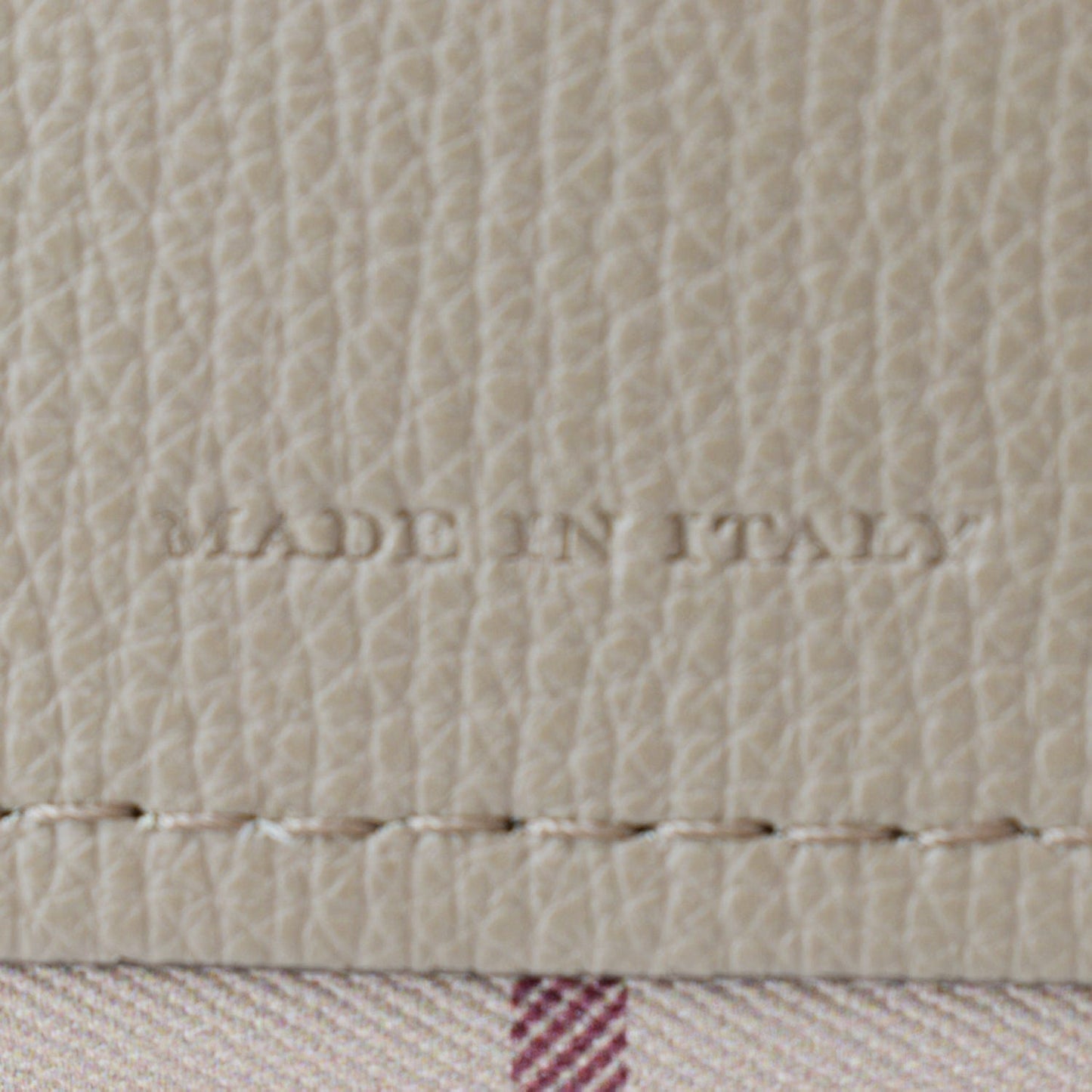 BURBERRY Reversible Haymarket Coated Canvas Tote Bag Tan
