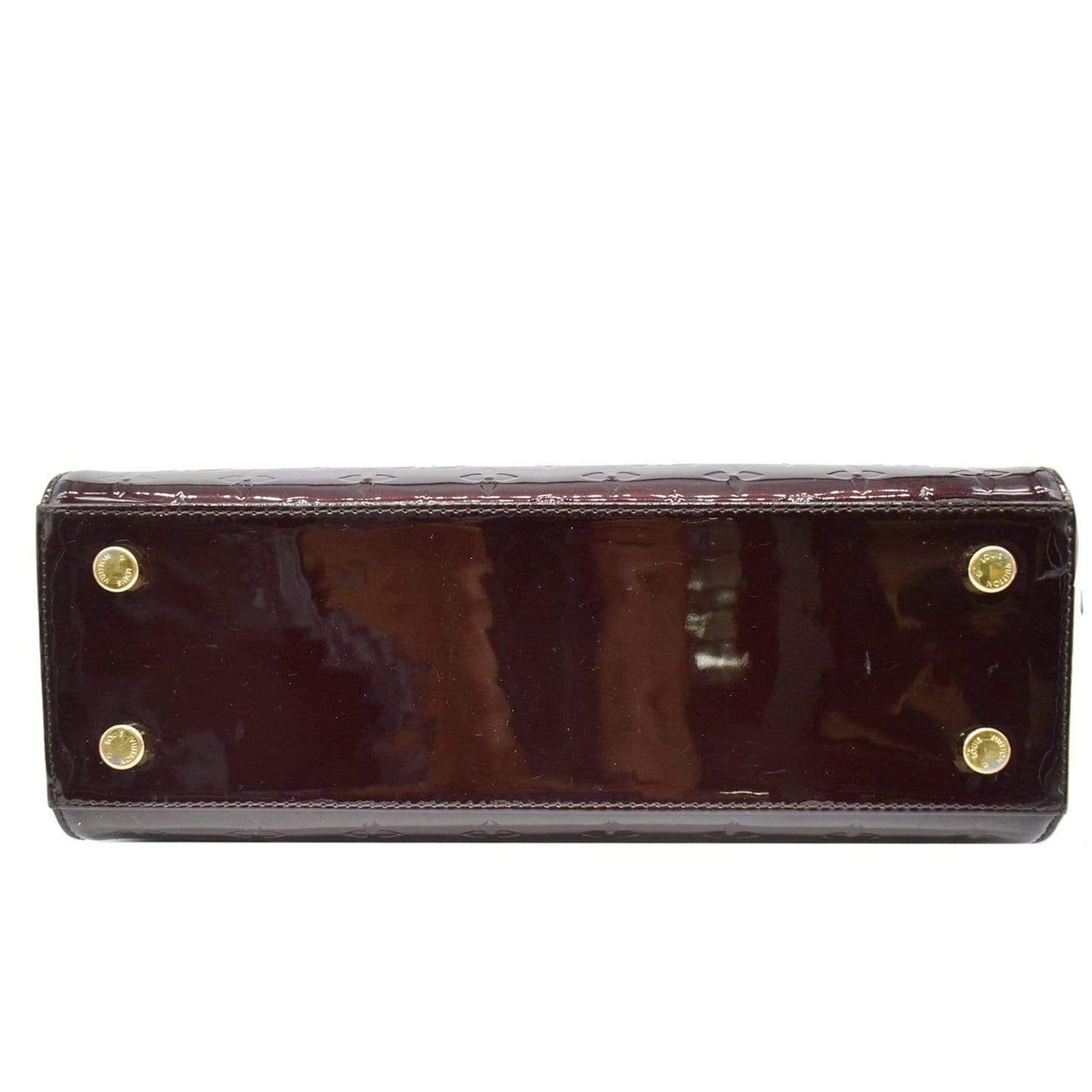 LOUIS VUITTON Brea MM Monogram Vernis Satchel Bag Amarante