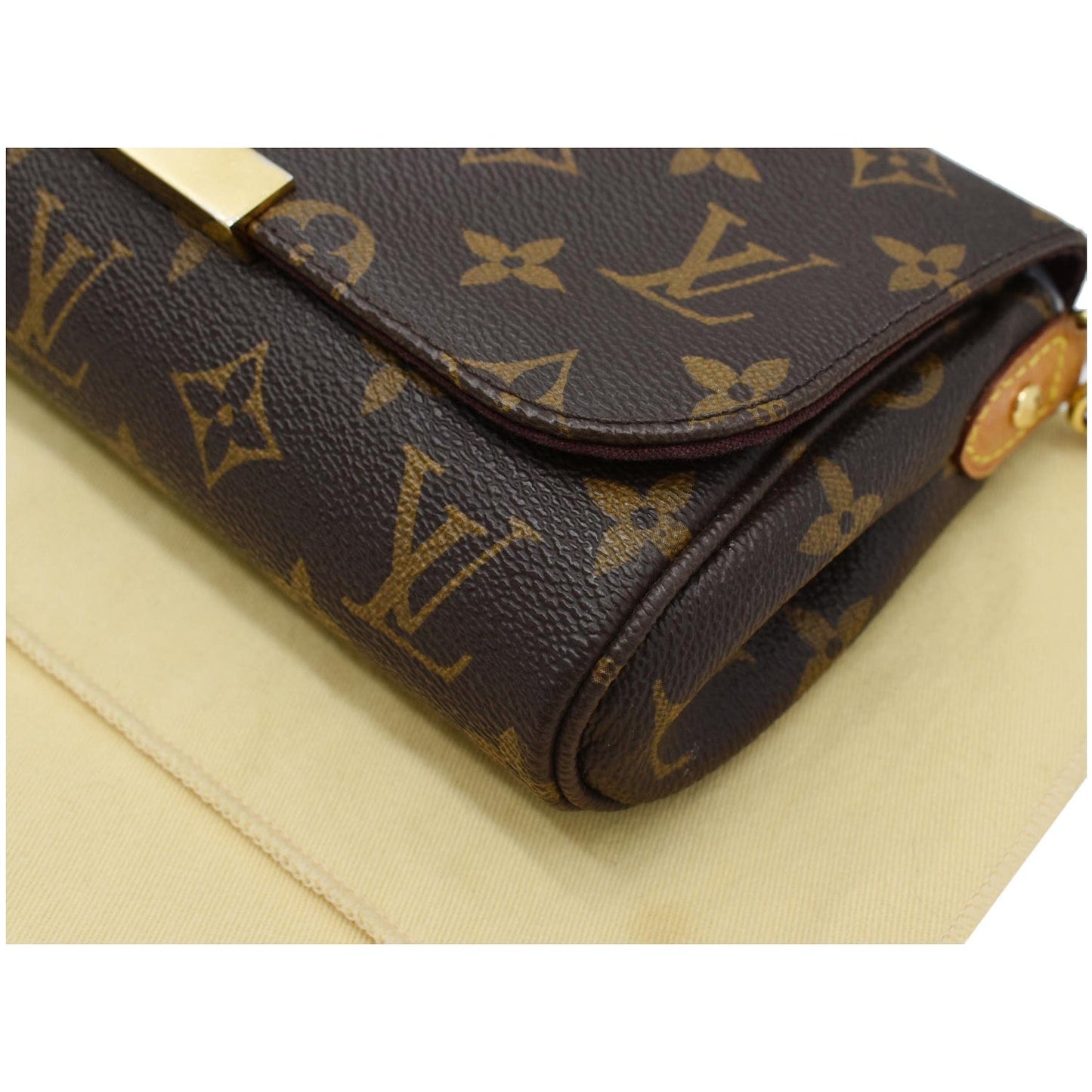 LOUIS VUITTON Favorite PM Monogram Canvas Crossbody Bag Brown- 15% OFF