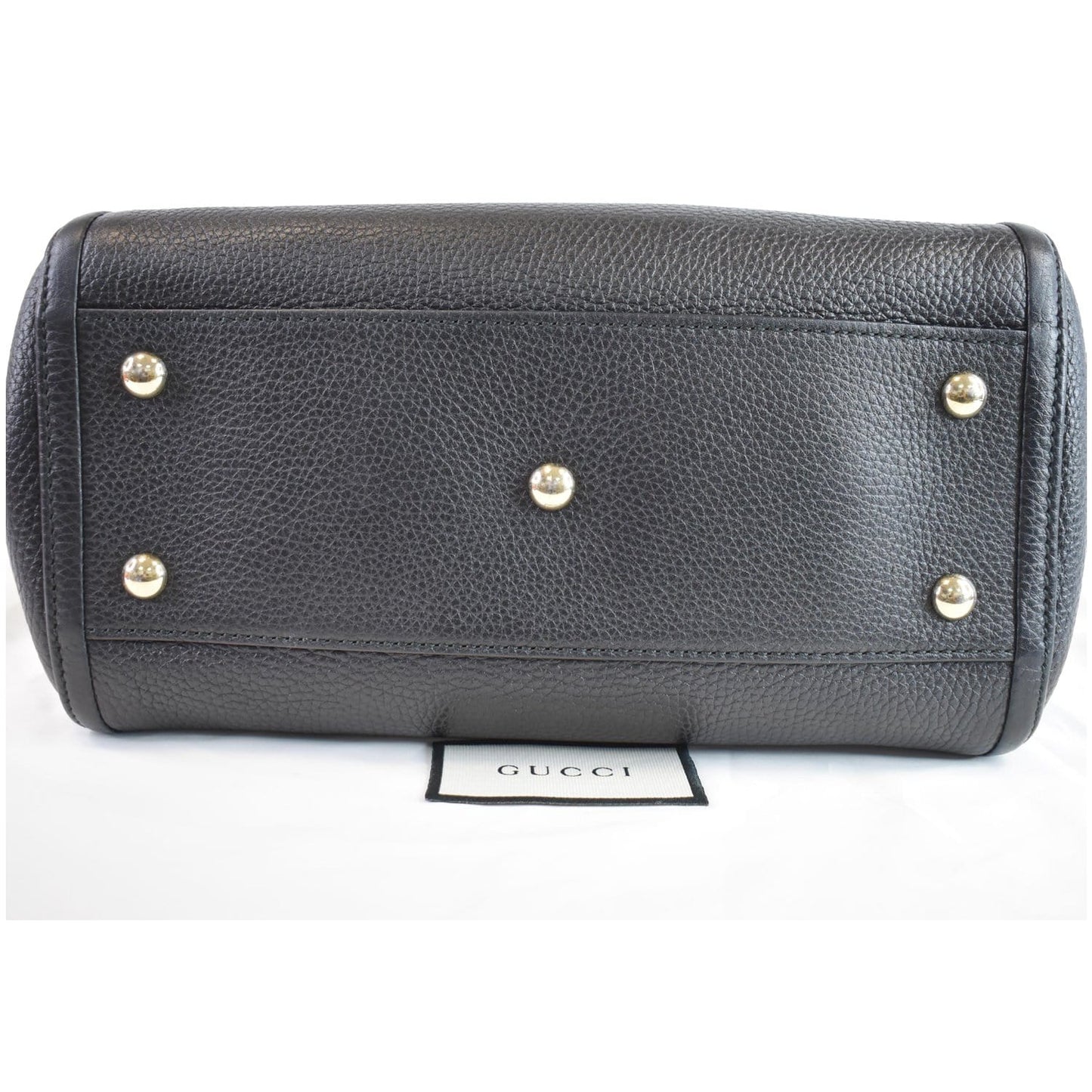 GUCCI Soho Small Pebbled Leather Shoulder Bag Black 336751