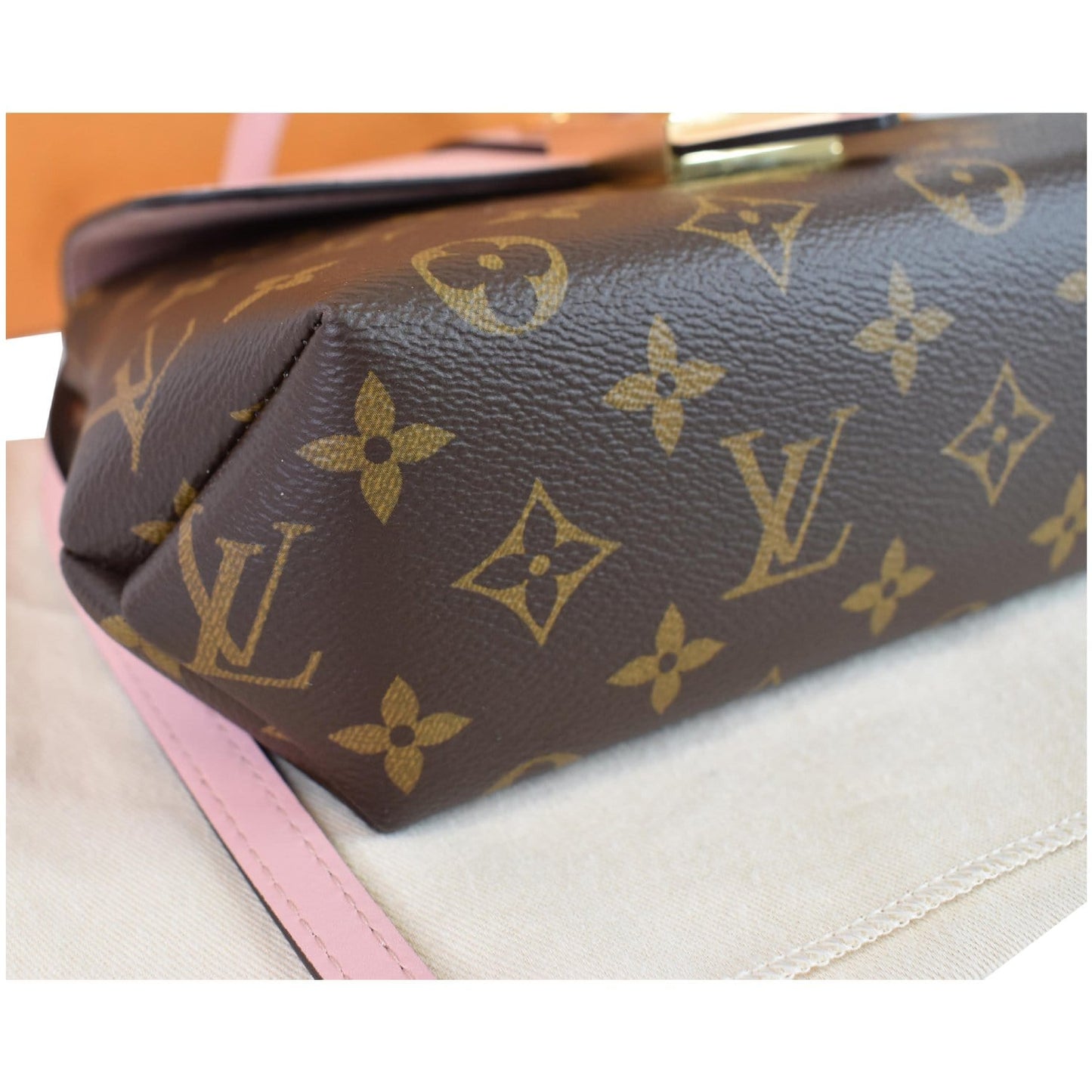 LOUIS VUITTON Locky BB Monogram Canvas Crossbody Bag Rose Poudre