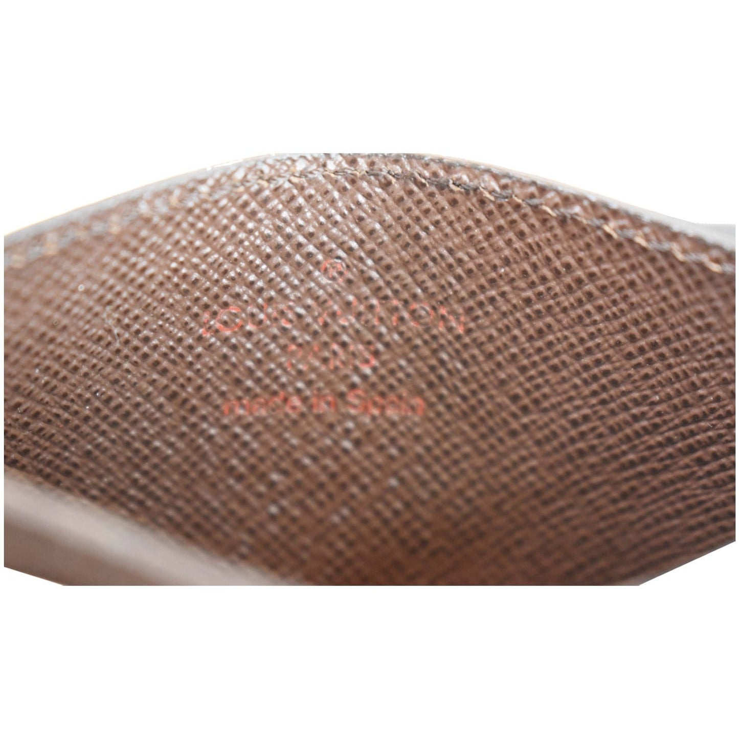LOUIS VUITTON Damier Ebene Card Holder Brown