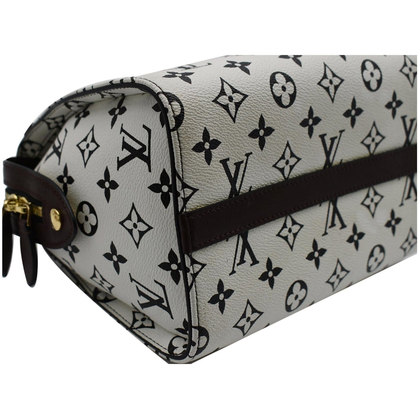 LOUIS VUITTON Speedy Amazon PM Monogram Canvas Crossbody Bag White Chocolat