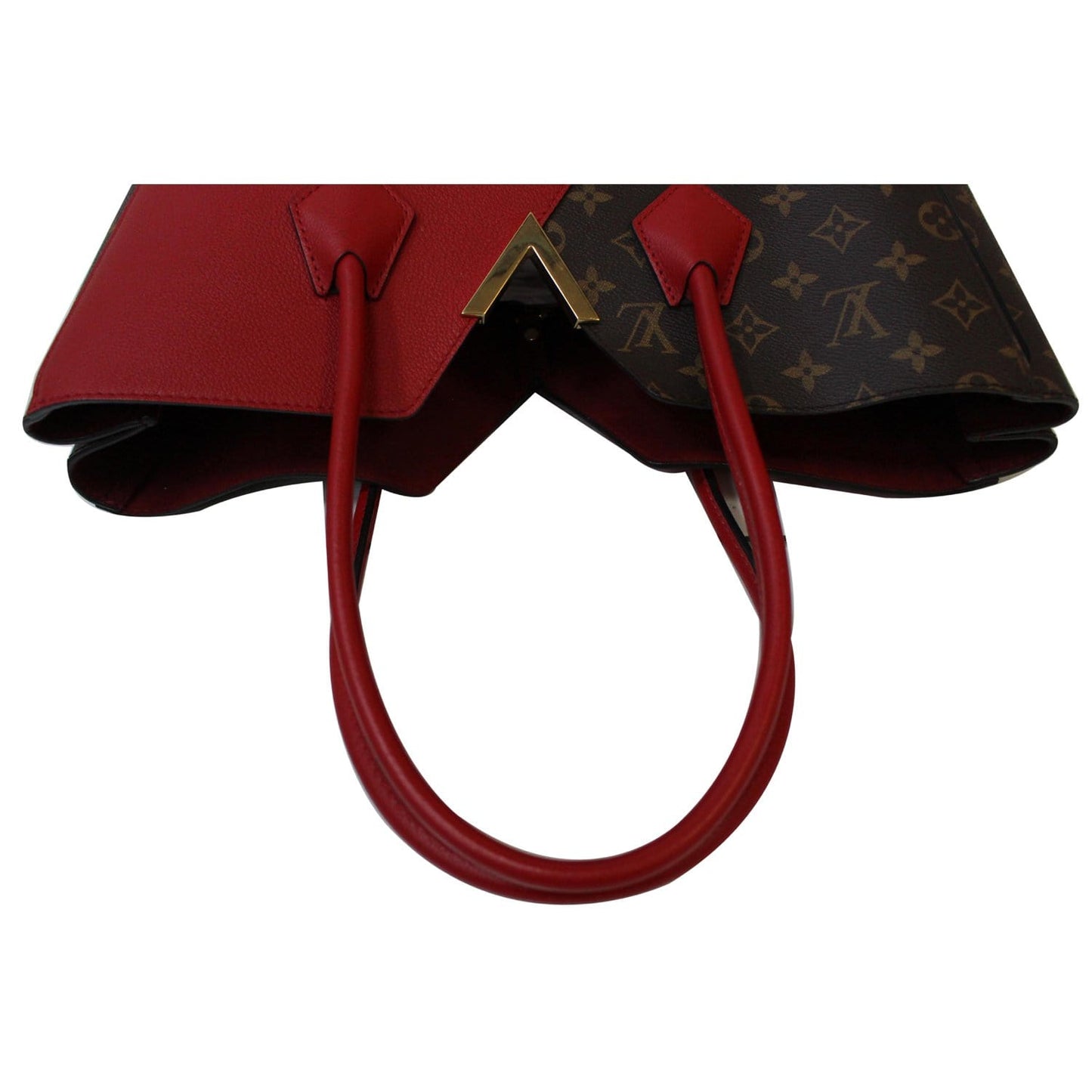 LOUIS VUITTON Kimono Monogram Calfskin Tote Bag Brown/Cerise