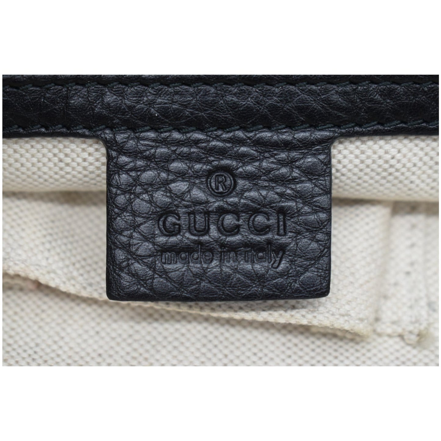 GUCCI Ride Medium Pebbled Leather Top Handle Shoulder Bag Black