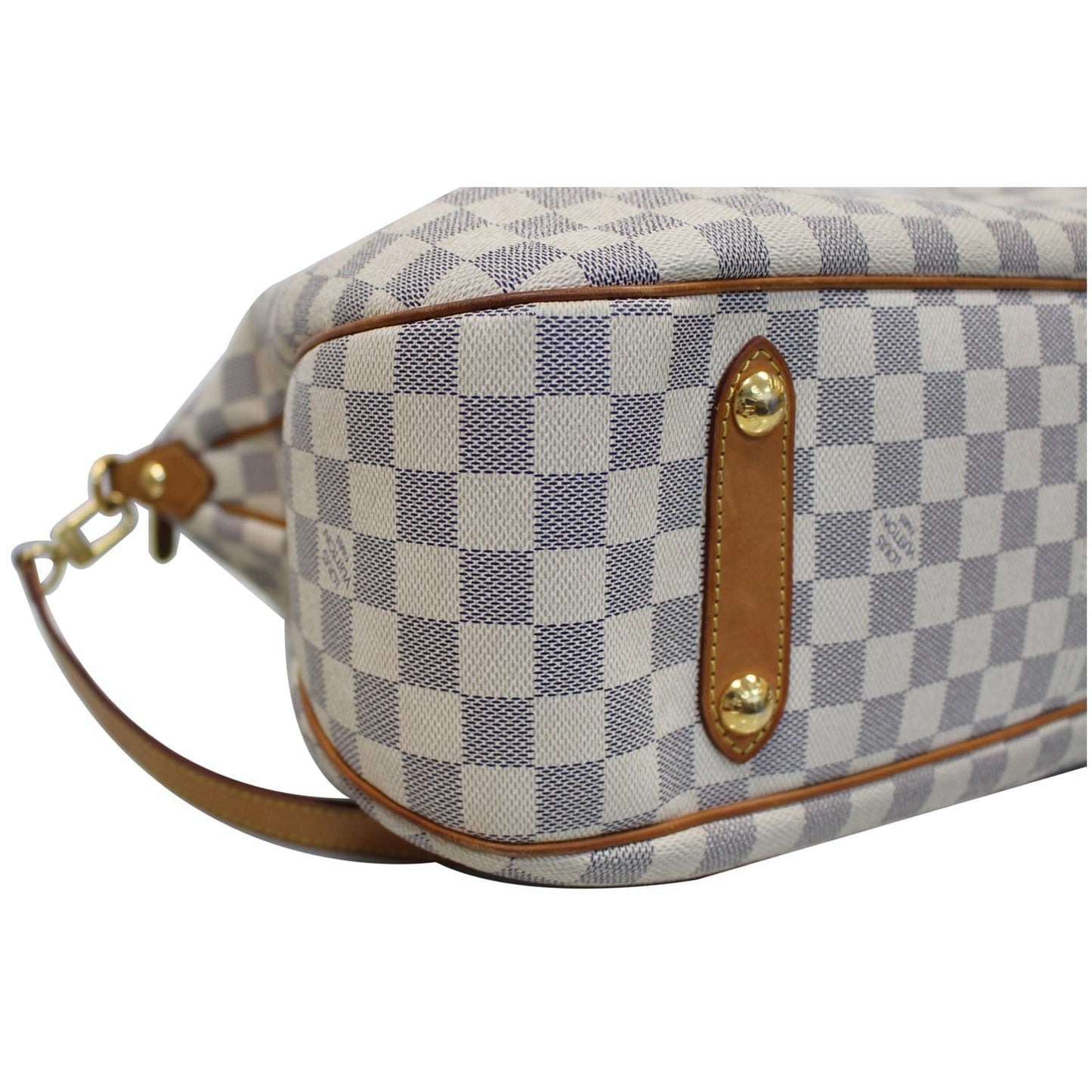 LOUIS VUITTON Siracusa GM Damier Azur Shoulder Handbag White
