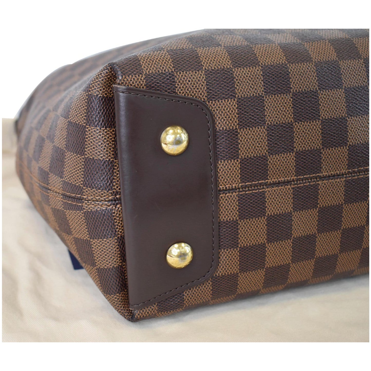 LOUIS VUITTON Duomo Hobo Damier Ebene Hobo Bag Brown