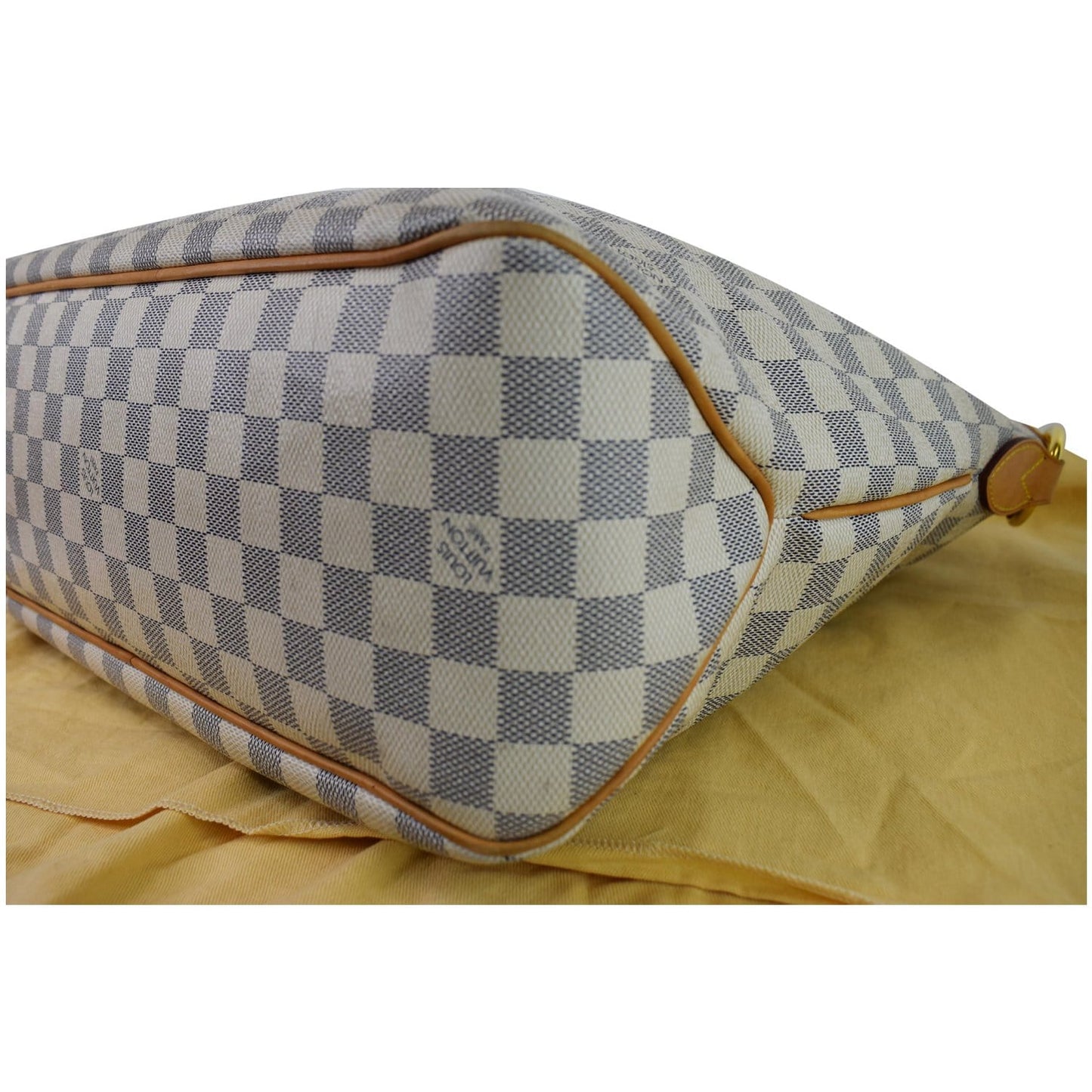 LOUIS VUITTON Delightful MM Damier Azur Hobo Shoulder Bag White