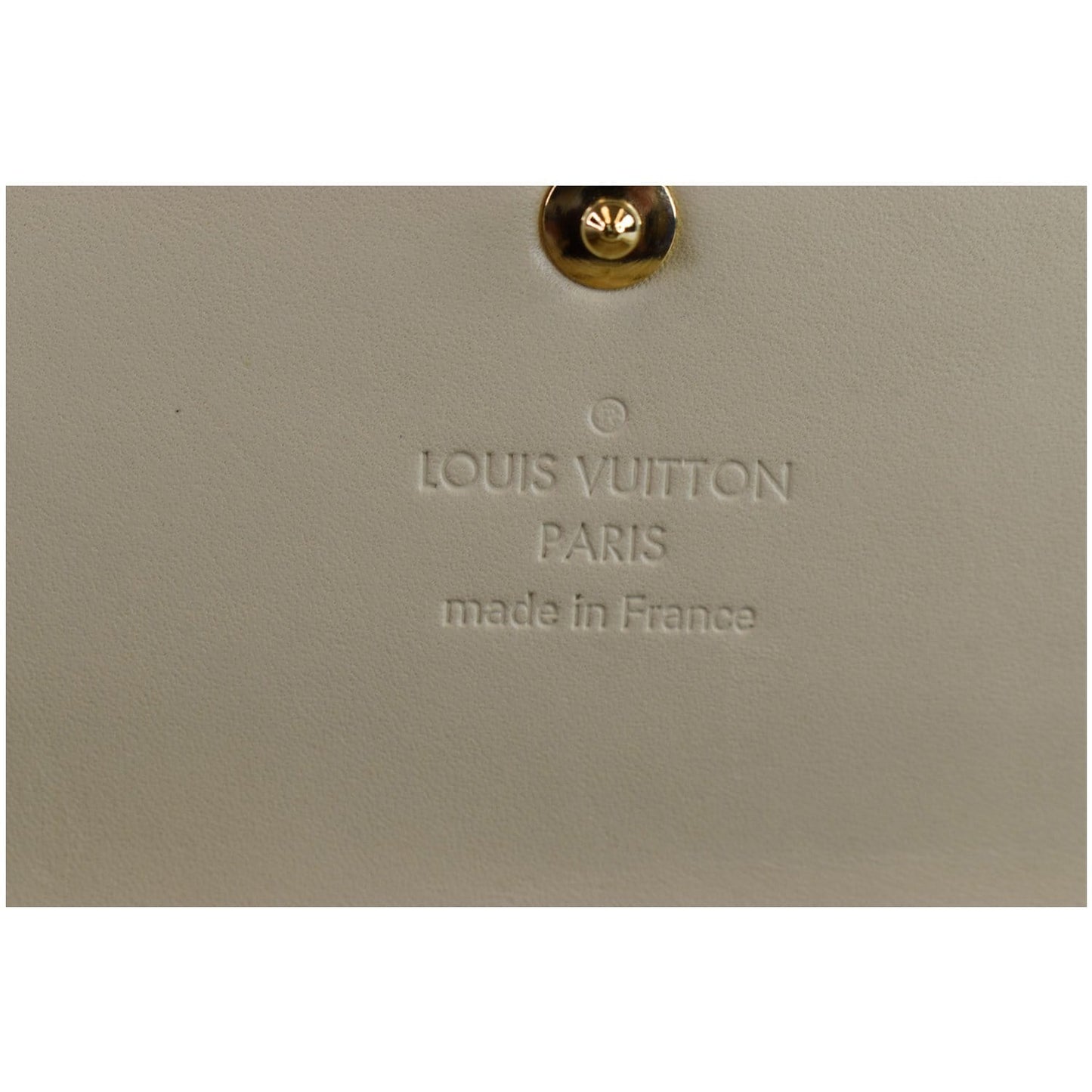 LOUIS VUITTON Monogram Vernis Sarah Wallet Cream