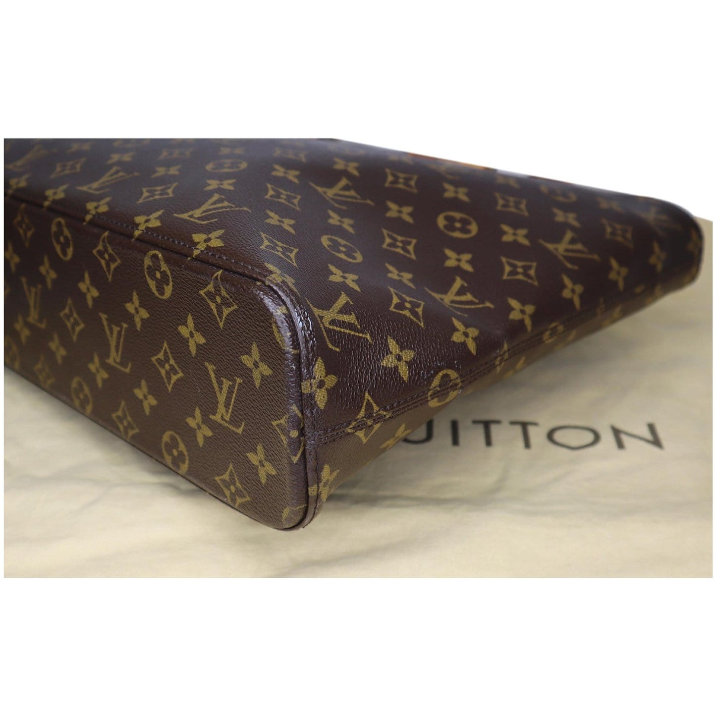 LOUIS VUITTON Luco Monogram Canvas Tote Bag Brown