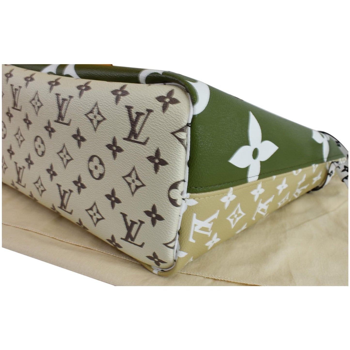 LOUIS VUITTON Giant Neverfull MM Monogram Canvas Shoulder Bag Olive - Last Call