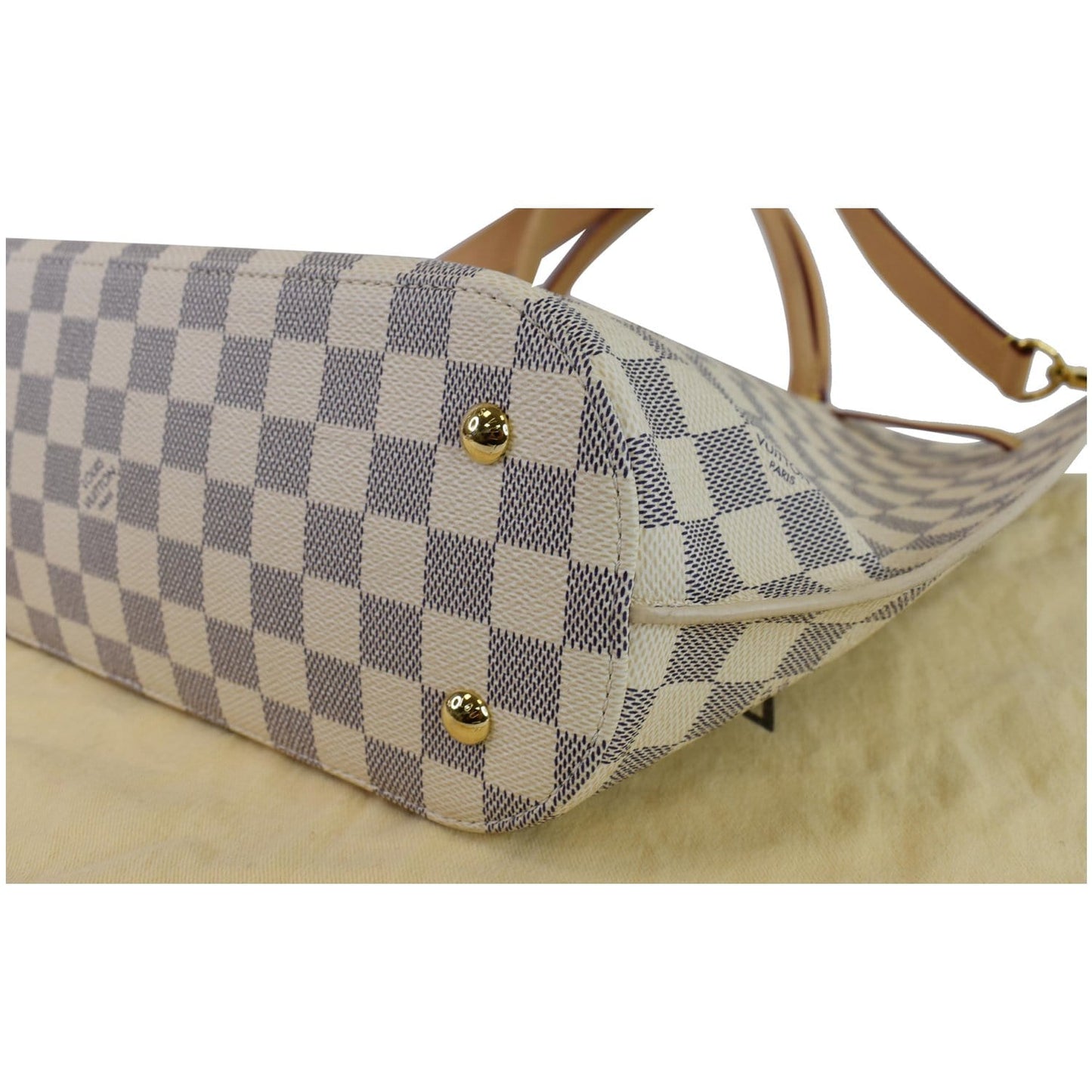 LOUIS VUITTON Girolata Damier Azur Shoulder Bag White
