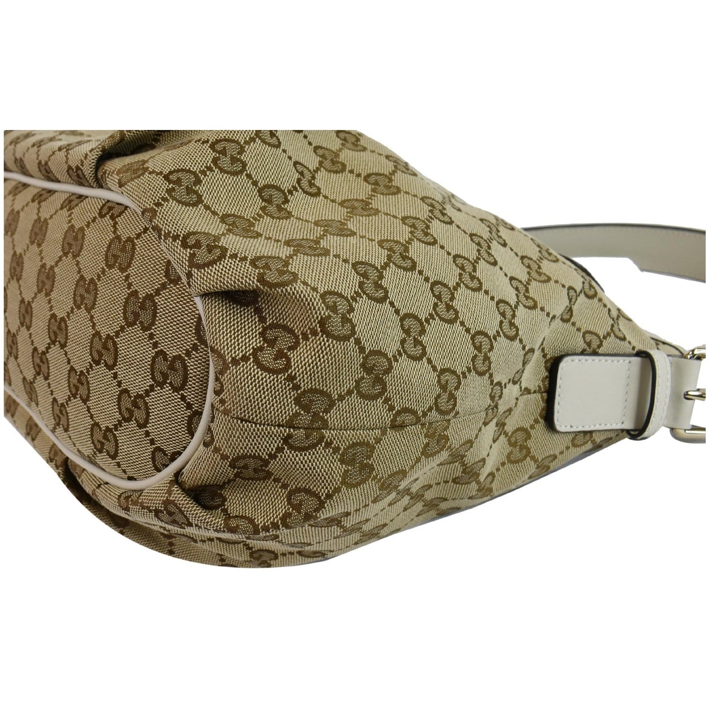 GUCCI GG Plus Supreme Canvas Messenger Shoulder Bag Beige 388930