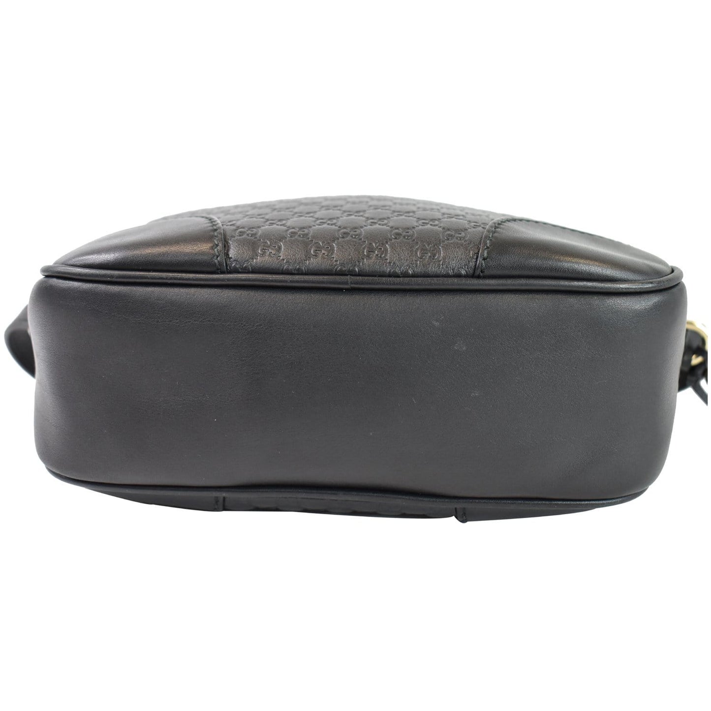 GUCCI Bree Micro GG Guccissima Leather Crossbody Bag Black 449413
