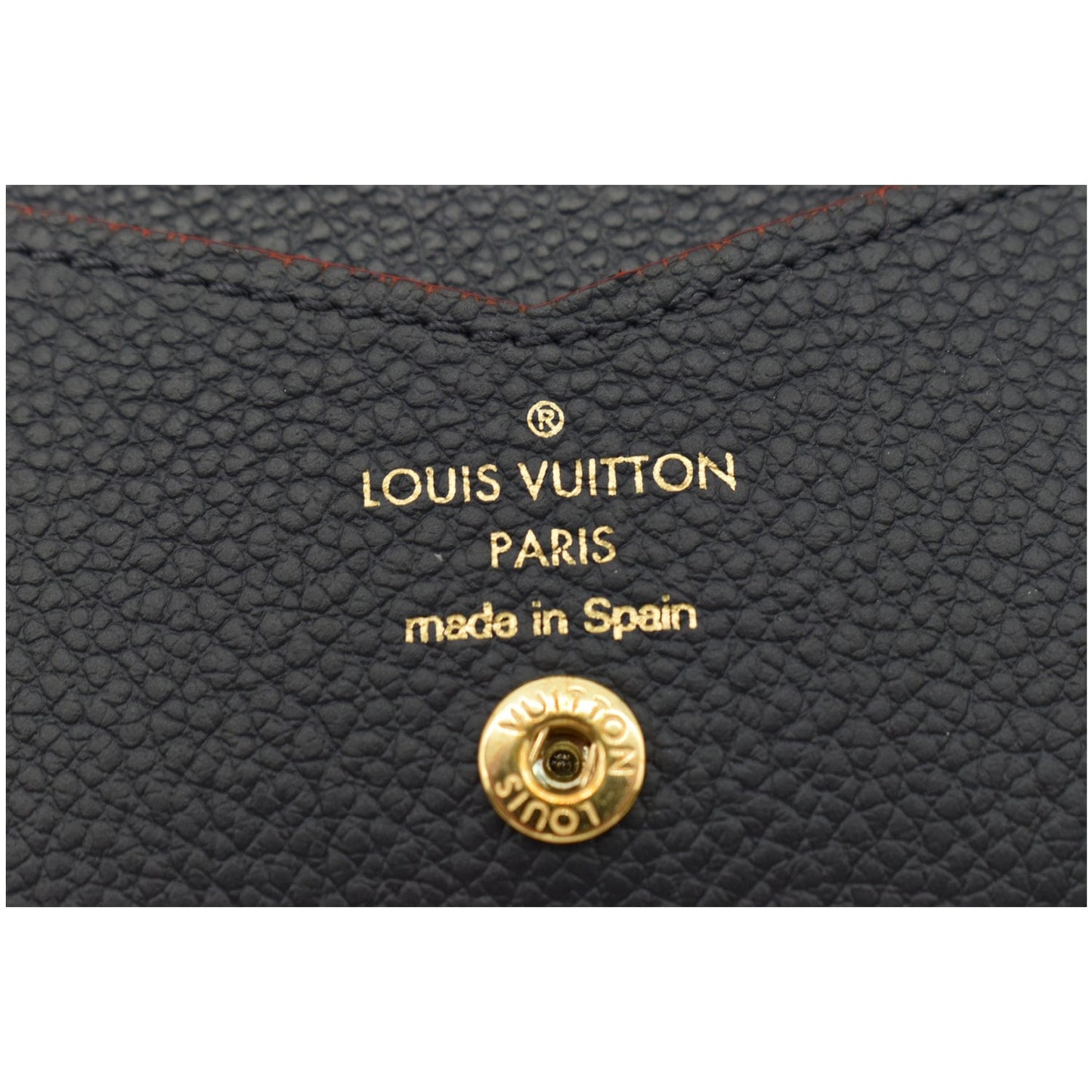 LOUIS VUITTON Multicartes Monogram Empreinte Leather Wallet Marine Rouge