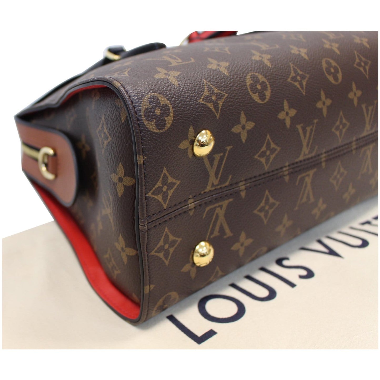 LOUIS VUITTON Tuileries Monogram Canvas Tote Shoulder Bag Caramel