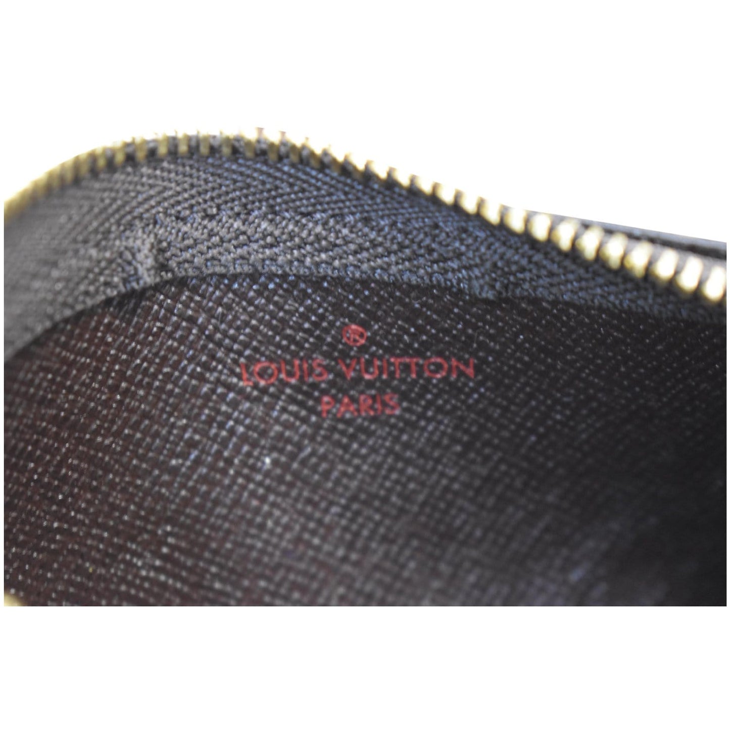 LOUIS VUITTON Key Coin Pouch Damier Ebene Brown